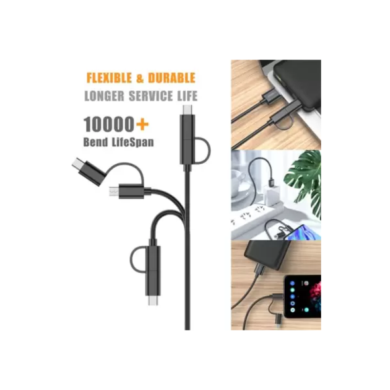 Veger 2 IN 1 USB Type C Cable | Black | VG12X Veger 2 IN 1 USB Type C Cable | Black | VG12X