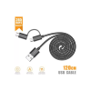 Veger 2 IN 1 USB Type C Cable | Black | VG12X Veger 2 IN 1 USB Type C Cable | Black | VG12X