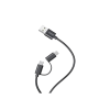 Veger 2 IN 1 USB Type C Cable | Black | VG12X Veger 2 IN 1 USB Type C Cable | Black | VG12X