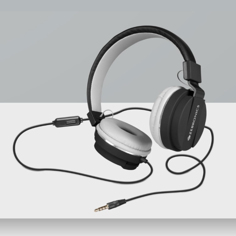 Zebronics Zeb Storm Wired On Ear Headphone | 3.5mm Jack | Black Zebronics Zeb Storm Wired On Ear Headphone | 3.5mm Jack | Black