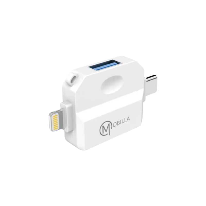 Mobilla 5 in 1 M-OTG 501 Universal Adapter | White Mobilla 5 in 1 M-OTG 501 Universal Adapter | White