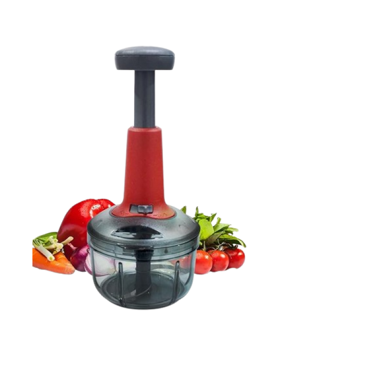 Blueberrys 650ml Food Chopper Manual Hand-Press Vegetable Chopper