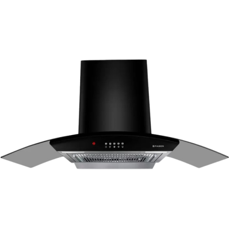 Faber Hood Ace Pro Wall Mounted Chimney | 3D | 90 cm | Black | HC PB FL BK