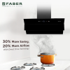 FABER Hood Comet | BLDC FL HC BK 90 | Auto clean Chimney Auto Clean Wall Mounted Chimney