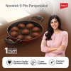 Impex Premium Non Stick Paniyarakkallu Unniyappa Chatty | 9 Pits | Red
