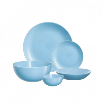 TEMP DIWALI DIN SET TURQUOISE LUMINARC CROCKERY | 15PC