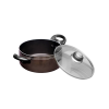 Blueberry’s RUBY Nonstick Biriyani Pot with Glass Lid | 2.5L | 20 cm | Gas Stove and Induction Based