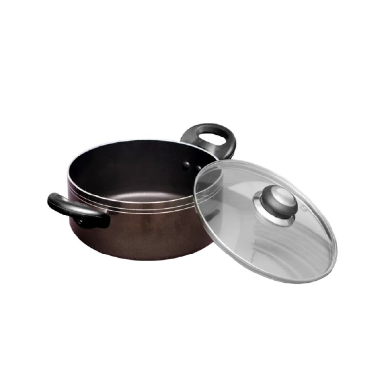 Blueberry’s RUBY Nonstick Biriyani Pot with Glass Lid | 2.5L | 20 cm | Gas Stove and Induction Based Blueberry’s RUBY Nonstick Biriyani Pot with Glass Lid | 2.5L | 20 cm | Gas Stove and Induction Based