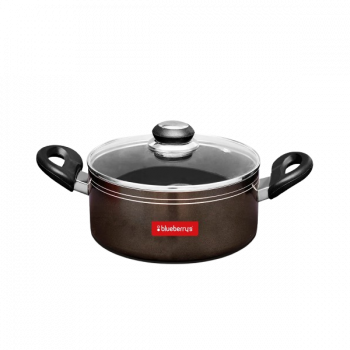 Blueberry’s RUBY Nonstick Biriyani Pot with Glass Lid | 2.5L | 20 cm | Gas Stove and Induction Based