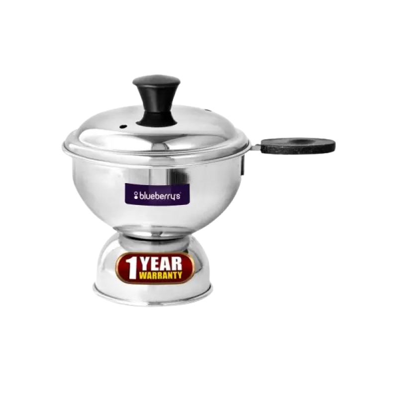 BlueBerrys Stainless Steel | Chiratta Puttu Maker with Lid and Pressure Cooker