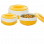 BlueBerrys Wave Yellow White, Inner Steel Casserole Gift Set Combo 600 ml 1200 ml 2000 ml | Thermoware Casserole Set