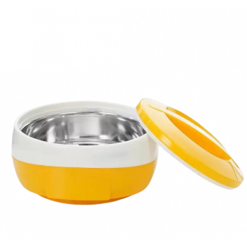 BlueBerrys Wave Yellow White, Inner Steel Casserole Gift Set Combo 600 ml 1200 ml 2000 ml | Thermoware Casserole Set BlueBerrys Wave Yellow White, Inner Steel Casserole Gift Set Combo 600 ml 1200 ml 2000 ml | Thermoware Casserole Set