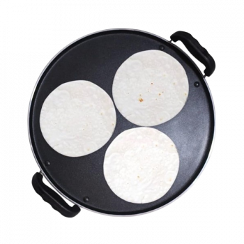 Blueberrys BPT32 32cm Nonstick Dosa, Roti, Chapati, Pathiri Tawa 4mm Large Round Aluminium Body | Black