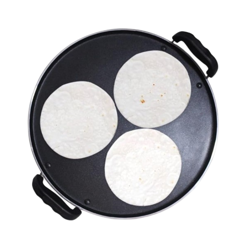 Blueberrys BPT32 32cm Nonstick Dosa, Roti, Chapati, Pathiri Tawa 4mm Large Round Aluminium Body | Black Blueberrys BPT32 32cm Nonstick Dosa, Roti, Chapati, Pathiri Tawa 4mm Large Round Aluminium Body | Black