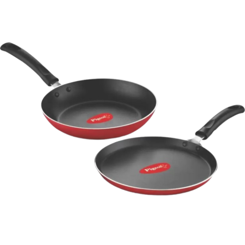 Pigeon Favourite Duo Pack Tawa & Fry Pan | Non Stick Coated Cookware Set | Aluminium | 2 Piece Pigeon Favourite Duo Pack Tawa & Fry Pan | Non Stick Coated Cookware Set | Aluminium | 2 Piece