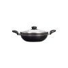 Blueberry Nonstick Kadai with Glass Lid | 3 Layer Coating | Induction Base | 3mm Thickness | 24cm
