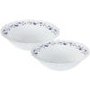 Larah | Borosil | 2Pc Multipurpose Bowl Set | White | Blue Larah | Borosil | 2Pc Multipurpose Bowl Set | White | Blue