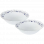Larah | Borosil | 2Pc Multipurpose Bowl Set | White | Blue