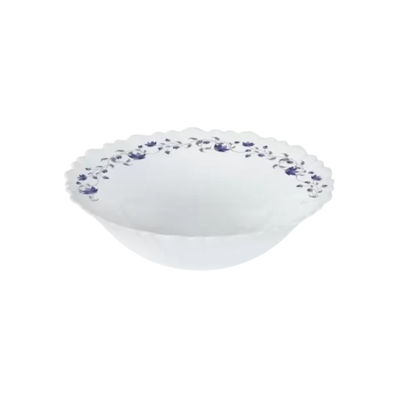 Larah | Borosil | 2Pc Multipurpose Bowl Set | White | Blue Larah | Borosil | 2Pc Multipurpose Bowl Set | White | Blue