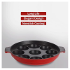 BlueBerry's | Paniyarakkal Maker Nonstick | 850 Gram | 9 Cavity | Red