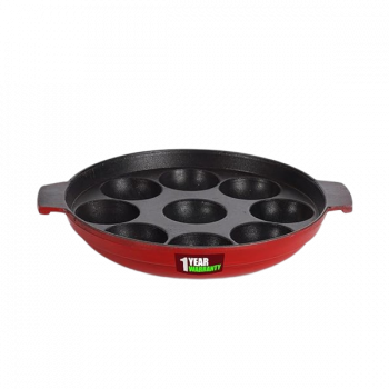 BlueBerry's | Paniyarakkal Maker Nonstick | 850 Gram | 9 Cavity | Red