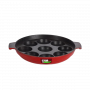 BlueBerry's | Paniyarakkal Maker Nonstick | 850 Gram | 9 Cavity | Red