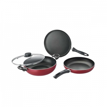 Prestige Omega Deluxe Plus BYK Set of 3 | Black and Red