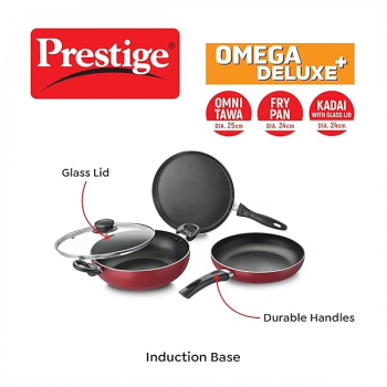 Prestige Omega Deluxe Plus BYK Set of 3 | Black and Red