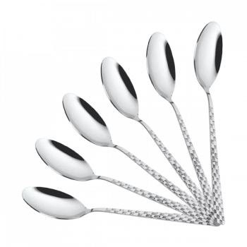 Prabha Stainless Steel Baby Spoon | 12 Set | Silver