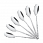 Prabha Stainless Steel Baby Spoon | 12 Set | Silver