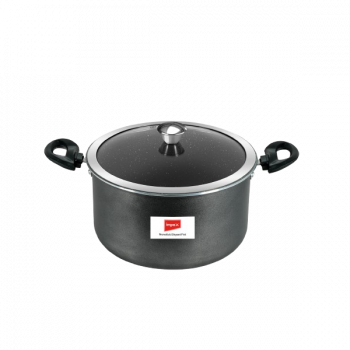 Impex Biryani Pot With RIB | 8 L | Non-Stick, Induction | Aluminium with Granite Coating | IBP8