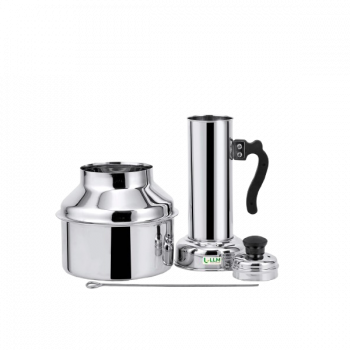 LLM Stainless Steel Puttu Kudam Puttu Maker | Steamer Plate and Steel Stick | 1.5 L | Silver