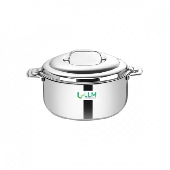 LLM Elite Stainless Steel Insulated Hot Box | 2500 ml | Mirror Finish | Silver Serve Casserole