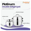 Prabha Double Delight Cook N Serve Thermal Rice Cooker | Stainless Steel | 1.5 kg