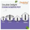 Prabha Double Delight Cook N Serve Thermal Rice Cooker | Stainless Steel | 1.5 kg