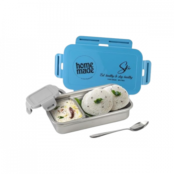 SKI Relish Stainless Steel Lunch Box | 550ML | Multicolour