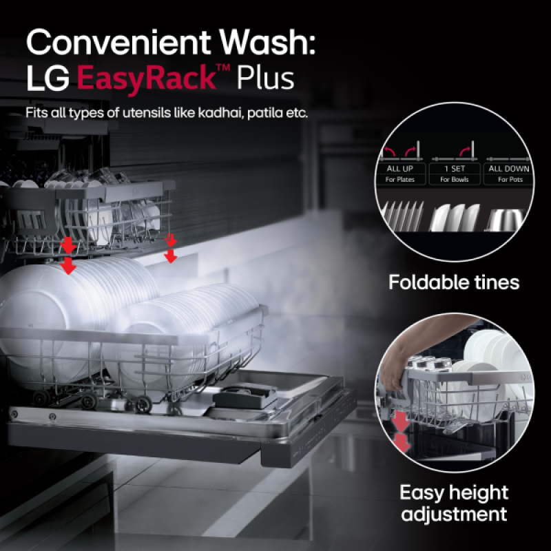 LG 14 Place Setting Free Standing Dish Washer | Matte Black | DFB424FM LG 14 Place Setting Free Standing Dish Washer | Matte Black | DFB424FM