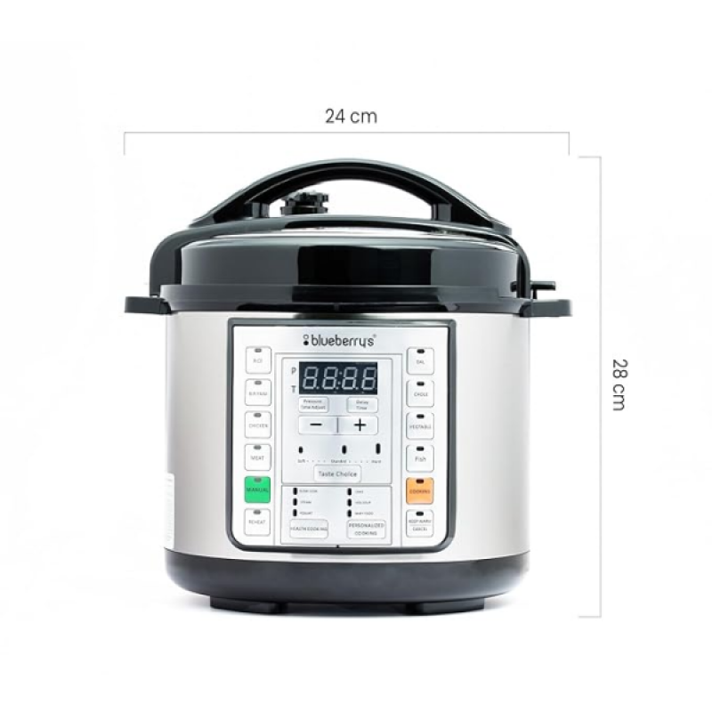 Blueberry’s Electric Pressure Cooker | Stainless Steel | 4 L | BEPC 4 Blueberry’s Electric Pressure Cooker | Stainless Steel | 4 L | BEPC 4