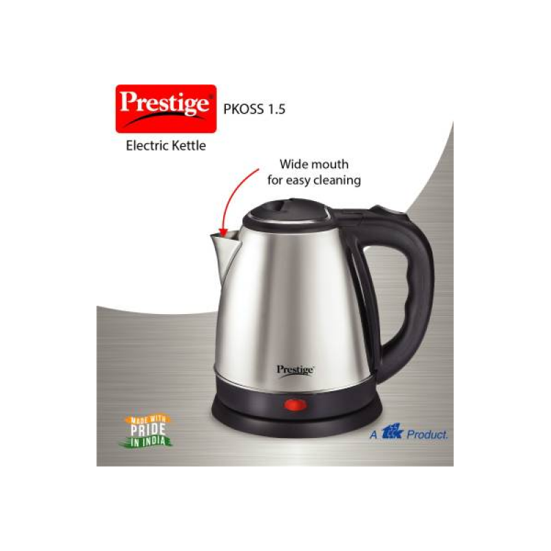 Prestige PKOSS 1.5 Electric Kettle-1.5 L | Silver Prestige PKOSS 1.5 Electric Kettle-1.5 L | Silver