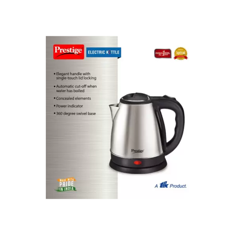 Prestige Electric Kettle | 1.8 L | Silver | PKOSS 1.8 Prestige Electric Kettle | 1.8 L | Silver | PKOSS 1.8