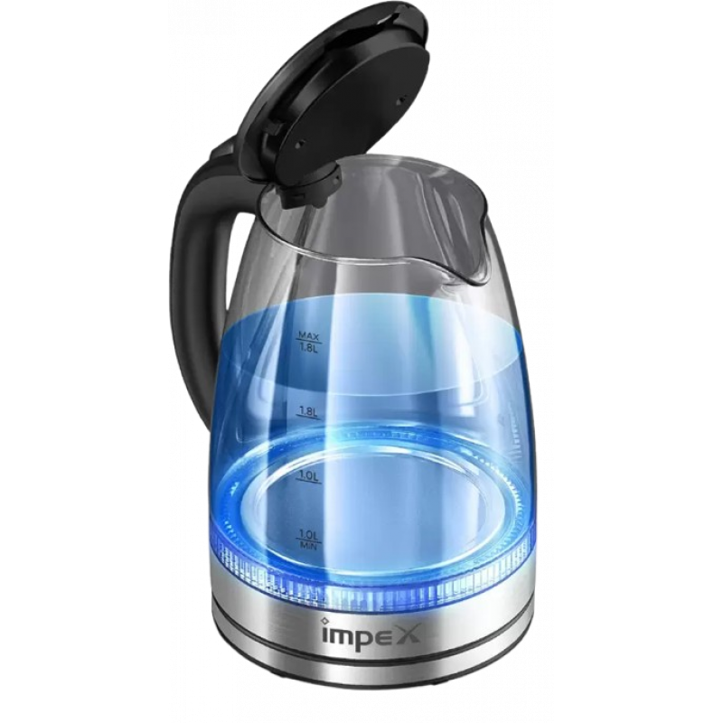 IMPEX STEAMER GK18 Electric Kettle | 1.8 L | Silver And Black IMPEX STEAMER GK18 Electric Kettle | 1.8 L | Silver And Black