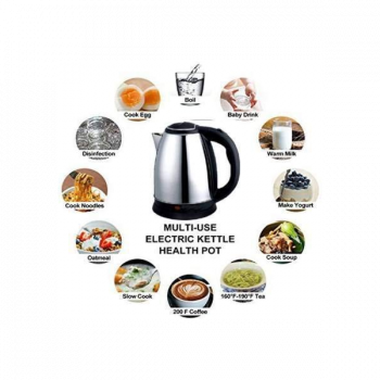 MR. BRAND | Stainless Steel Electric Kettle | Auto Shut Off | Multipurpose Extra Large Cattle | 1.5 Liter | Black