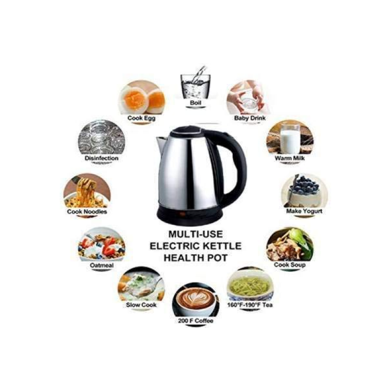MR. BRAND | Stainless Steel Electric Kettle | Auto Shut Off | Multipurpose Extra Large Cattle | 1.5 Liter | Black MR. BRAND | Stainless Steel Electric Kettle | Auto Shut Off | Multipurpose Extra Large Cattle | 1.5 Liter | Black
