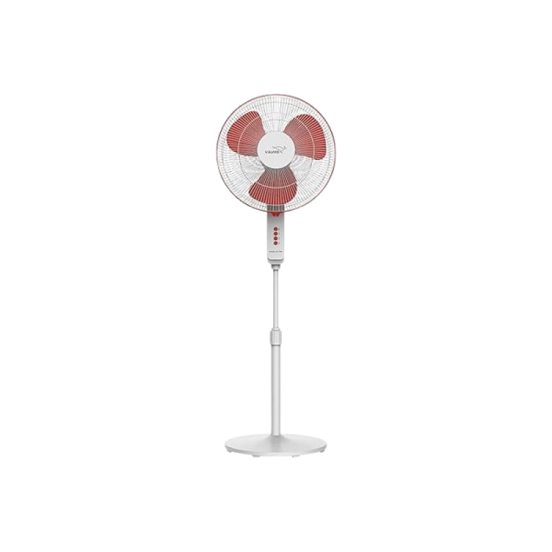 V-Guard Finesta STS Plus Table Fan | 400 mm | 3 Blade | White Red