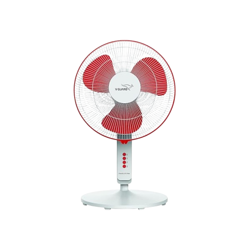 V-Guard Finesta STS Plus Table Fan | 400 mm | 3 Blade | White Red V-Guard Finesta STS Plus Table Fan | 400 mm | 3 Blade | White Red