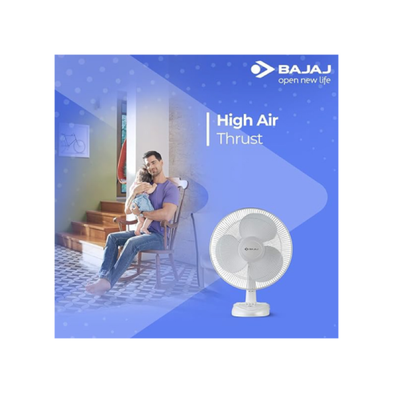 BAJAJ Esteem Table Fan | 400 mm | 3 Blade | White BAJAJ Esteem Table Fan | 400 mm | 3 Blade | White