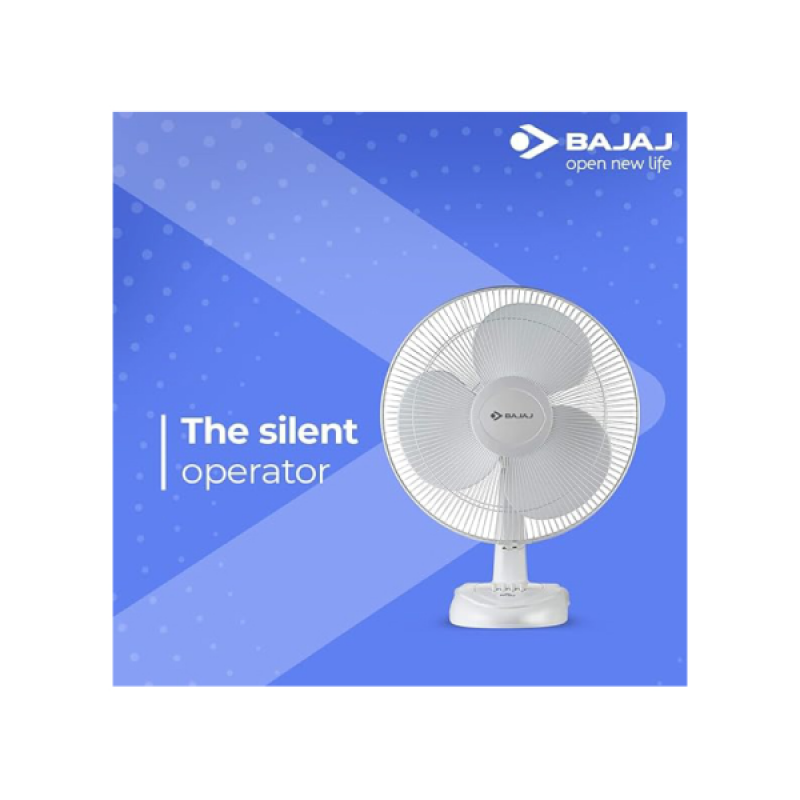 BAJAJ Esteem Table Fan | 400 mm | 3 Blade | White BAJAJ Esteem Table Fan | 400 mm | 3 Blade | White