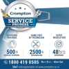 Crompton Wave Plus 400-mm | CH BRN GLD Pedestal Fan | KD White
