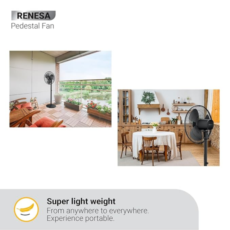 atomberg Renesa Pedestal Fan Swing | 400mm | Midnight Black | FAFG0213 atomberg Renesa Pedestal Fan Swing | 400mm | Midnight Black | FAFG0213