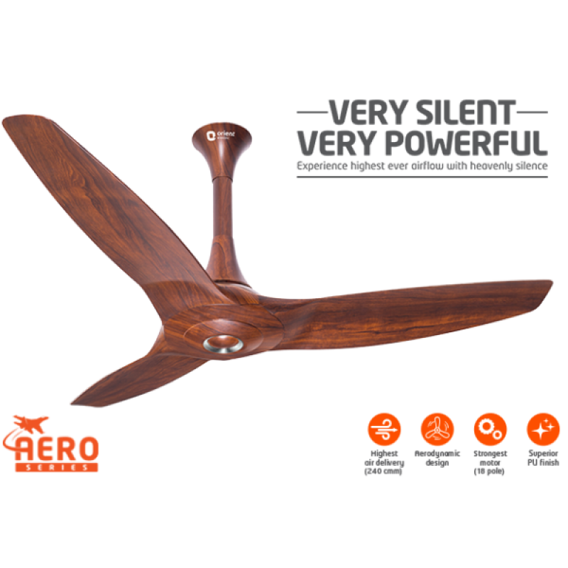 Orient Electric Aeroquiet Wooden ceiling fan | 1200 mm | 3 Blade Orient Electric Aeroquiet Wooden ceiling fan | 1200 mm | 3 Blade